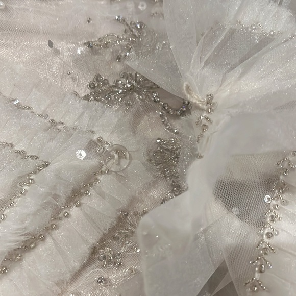 Eve of Milady Amalia Carrara Silk Sequin Swarovski Crystal Trumpet Mermaid Gown - Picture 15 of 17